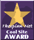 Thespian.net Cool Site Award Jan 15, 2002